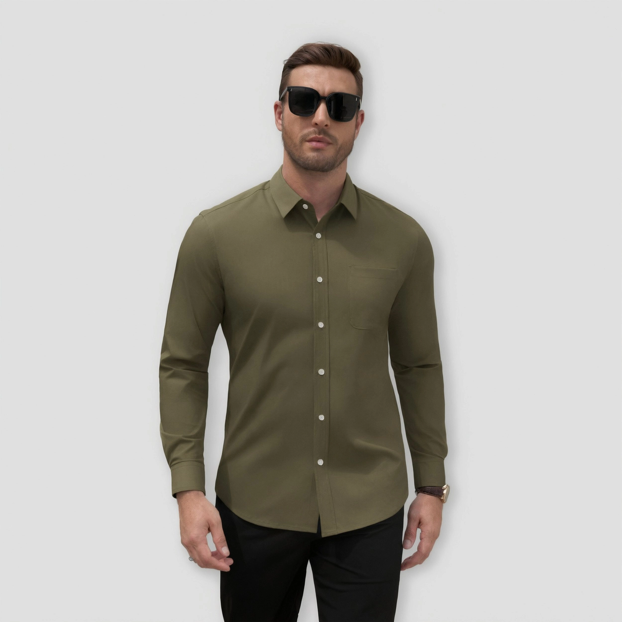 COOFANDY Men's Long Sleeve Muscle Fit Button Down Dress Shirt