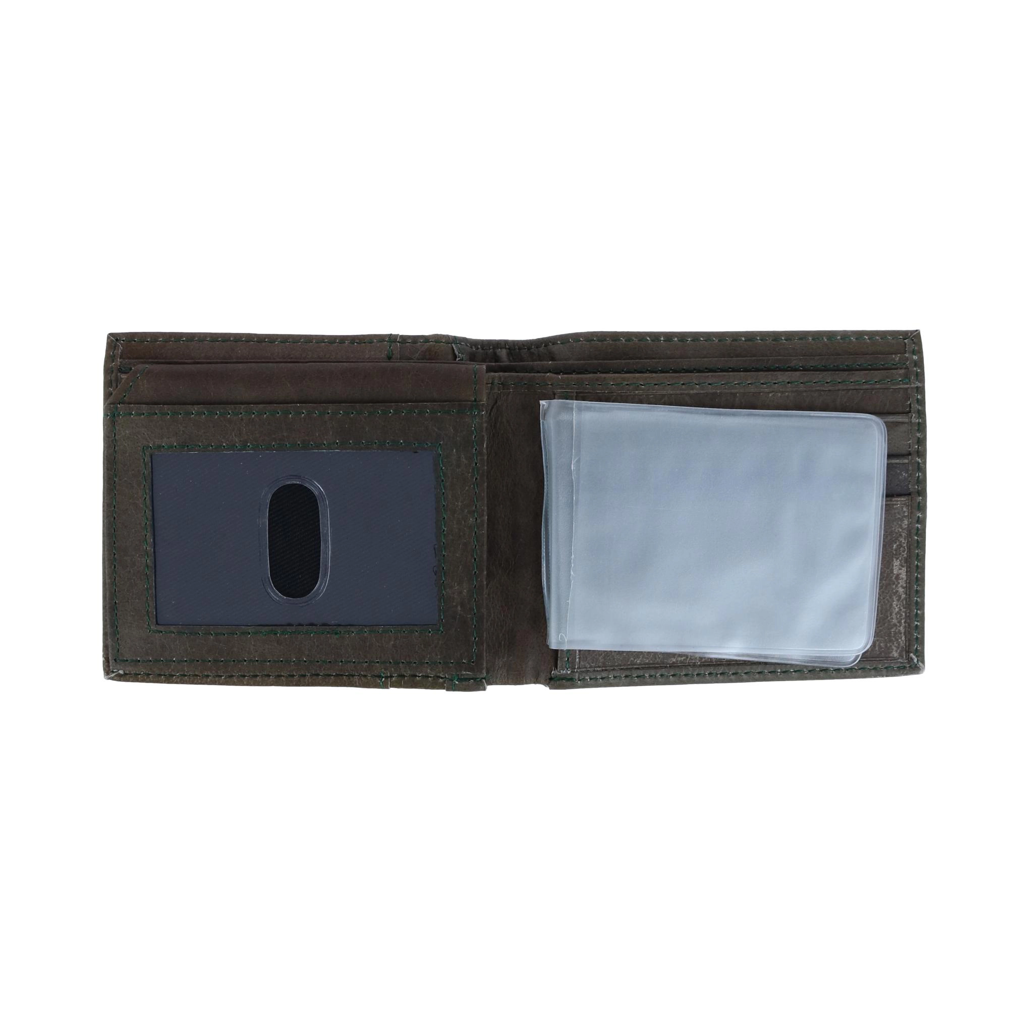 CTM Men's RFID USA Embossed Leather Bifold Wallet