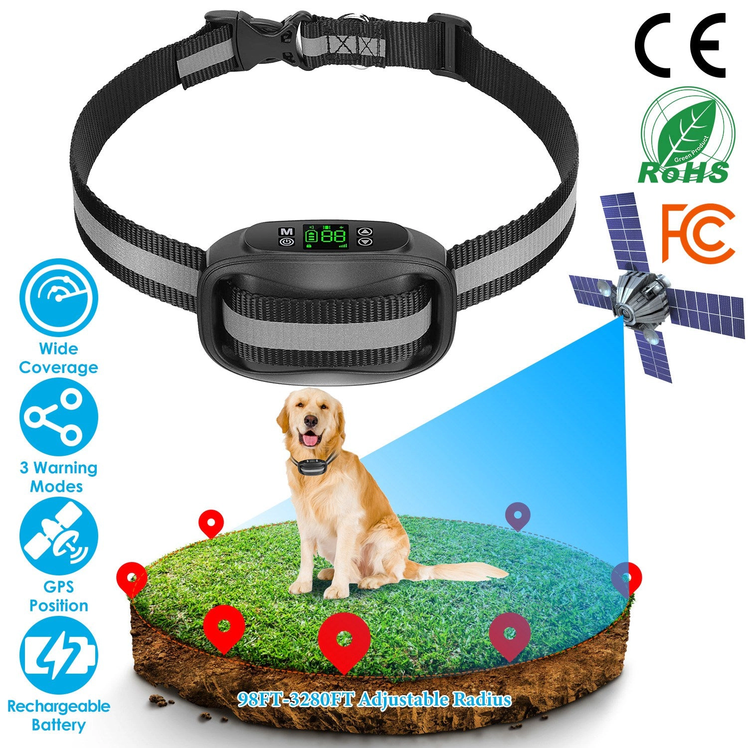 GBruno GPS Wireless Dog Fence Containment System