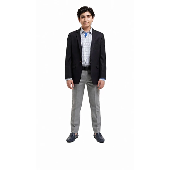 Elie Balleh Boys Slim Fit Diamond Dots Blazer