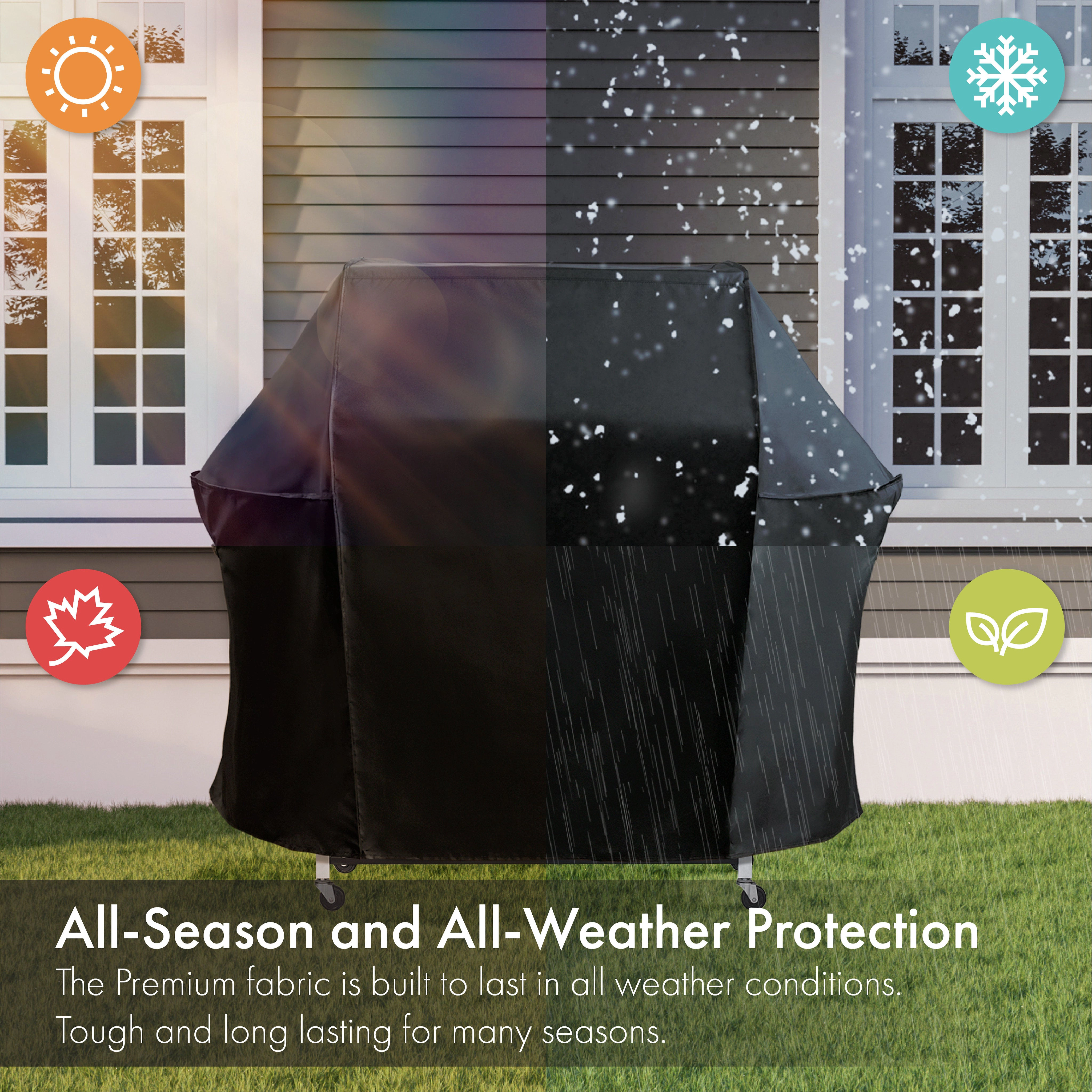 G128 30-inch Black Grill Cover - Waterproof UV-Resistant Gas Grill Cover, Fits Most 30" Grills