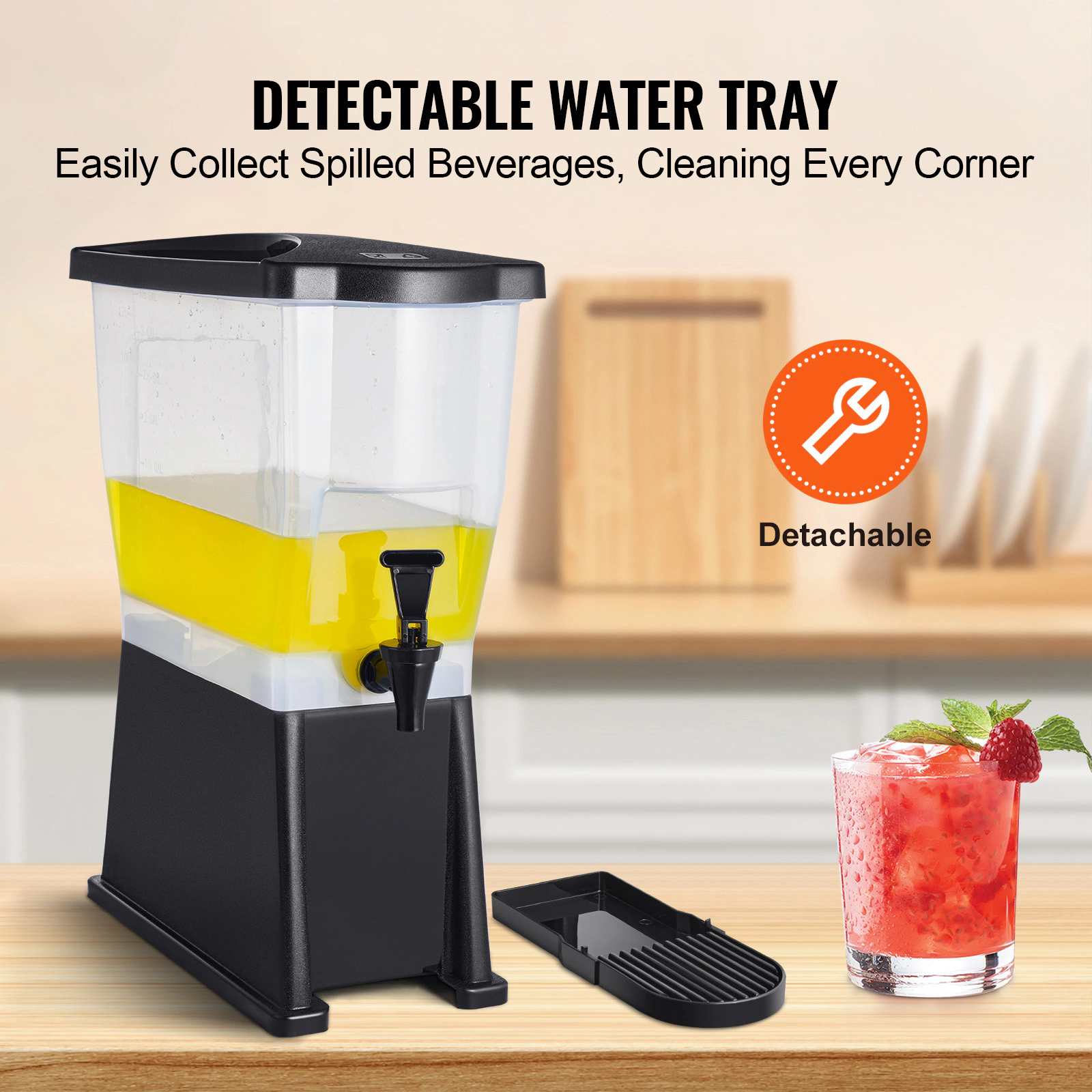 HONGGE Beverage Dispenser, Drink Dispenser for Parties, Juice with Stand Spigot