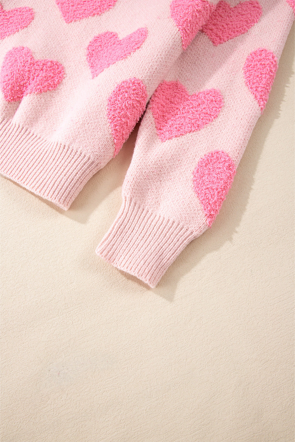 Threaded Pear Women's Cali Heart Jacquard Knit Sweater