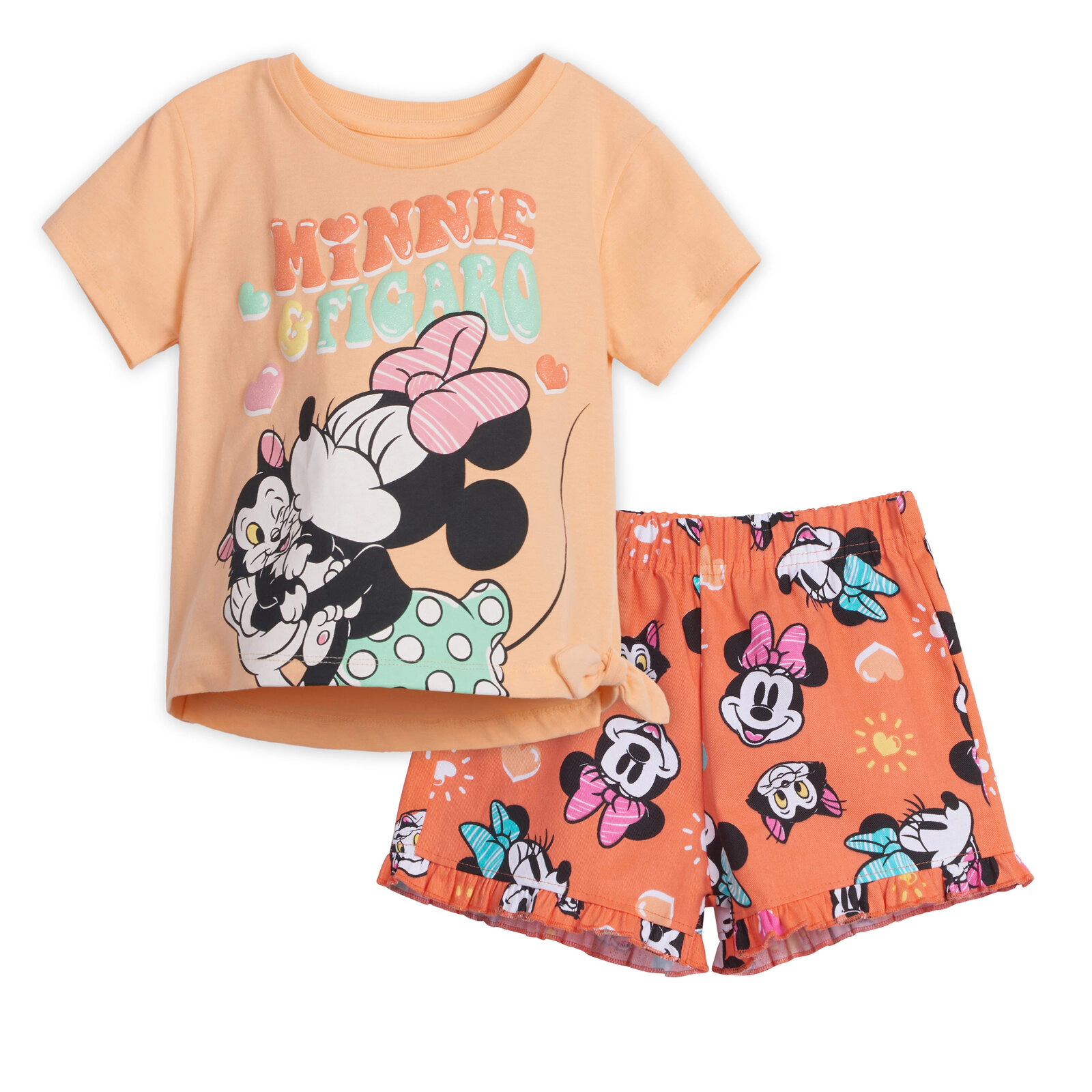 Disney Minnie Mouse Girls' 2-Piece T-Shirt and Shorts Set