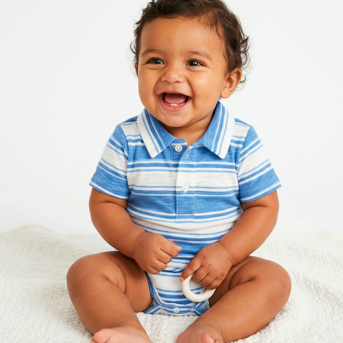 Rockets of Awesome Polo 2Fer Bodysuit For Baby Boy