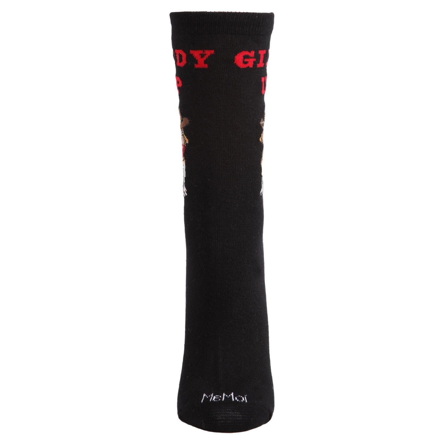 MeMoi Giddy Up Pup Bamboo Blend Crew Socks