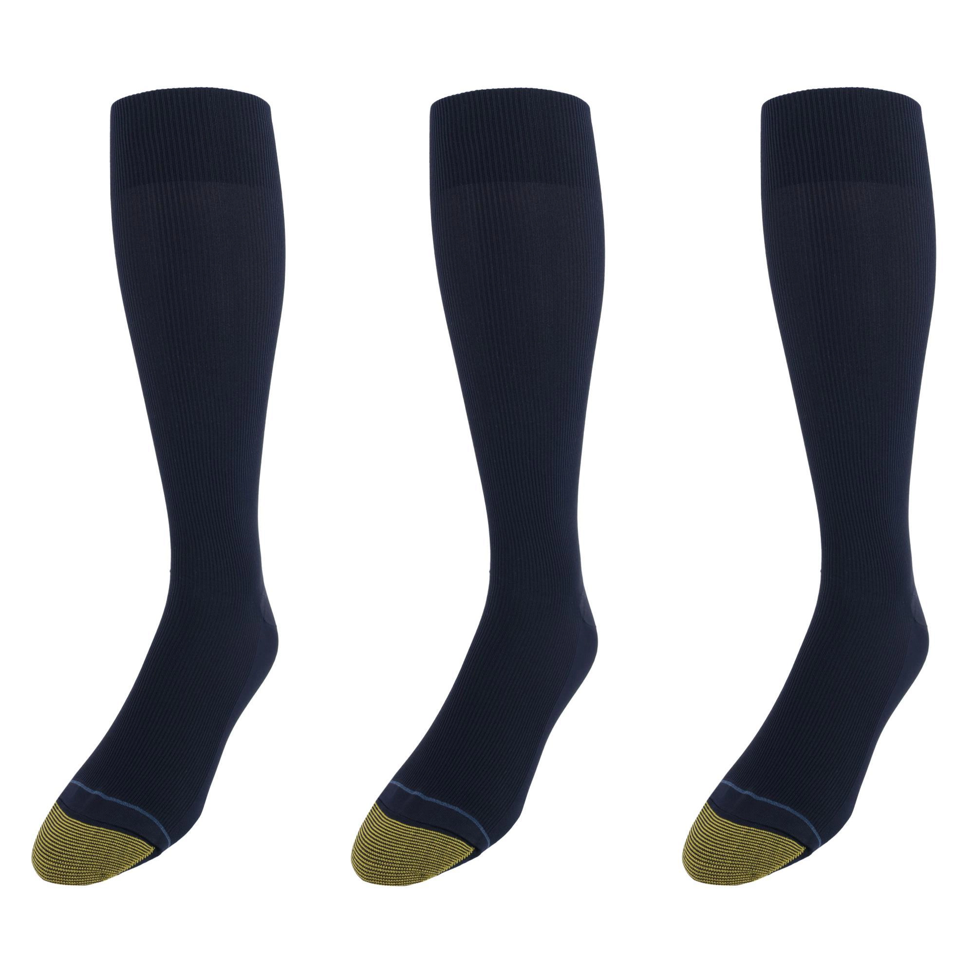 Gold Toe Men's Metropolitan Moisture Control OTC Socks (Pack of 3)