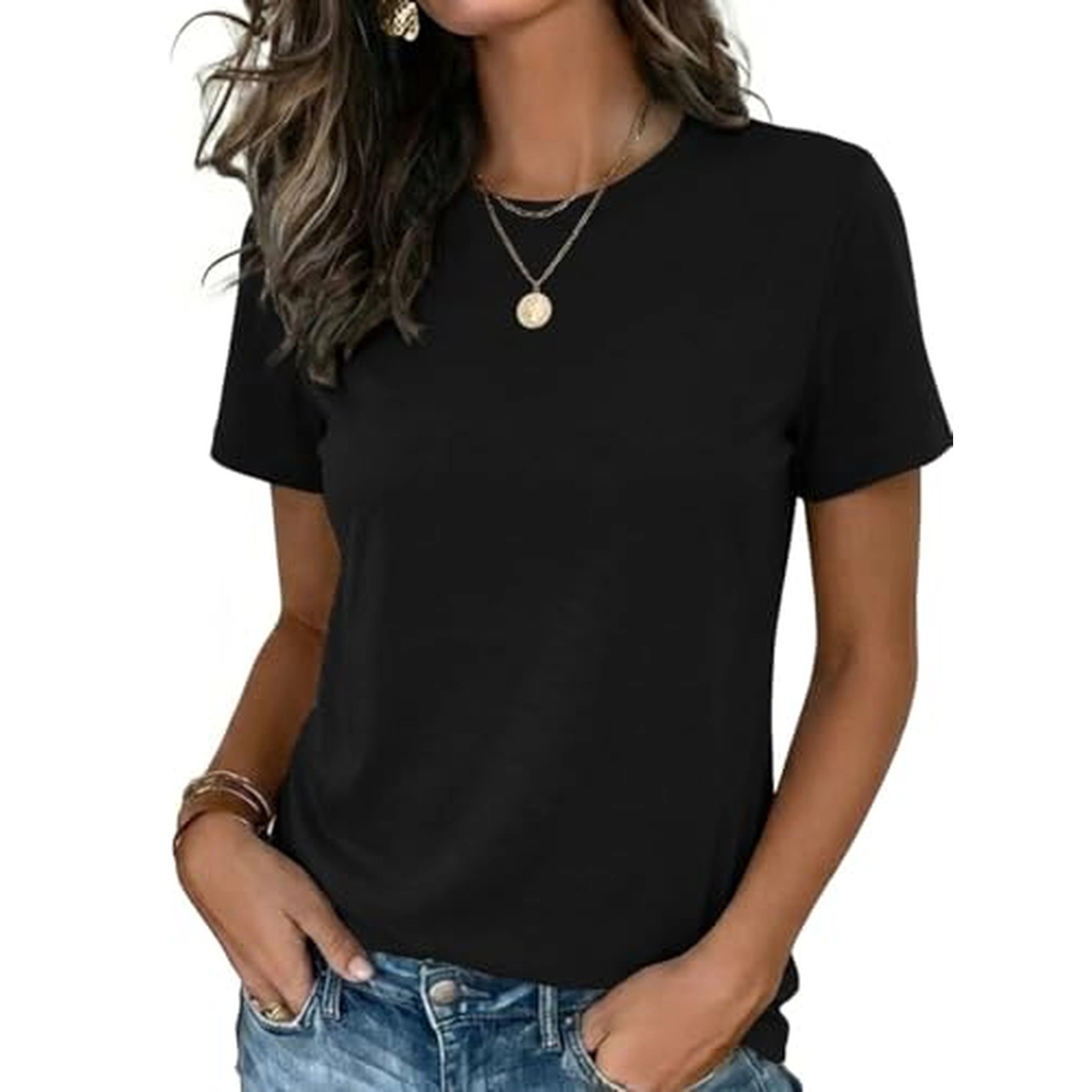 Zeagoo Women Crew Neck Short Sleeve T Shirt