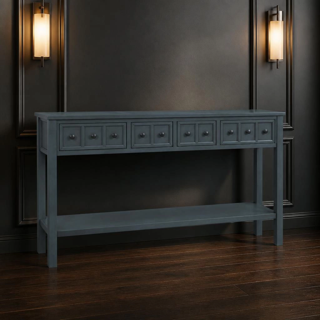 GOODSILO Narrow Solid Wood Long Console Table