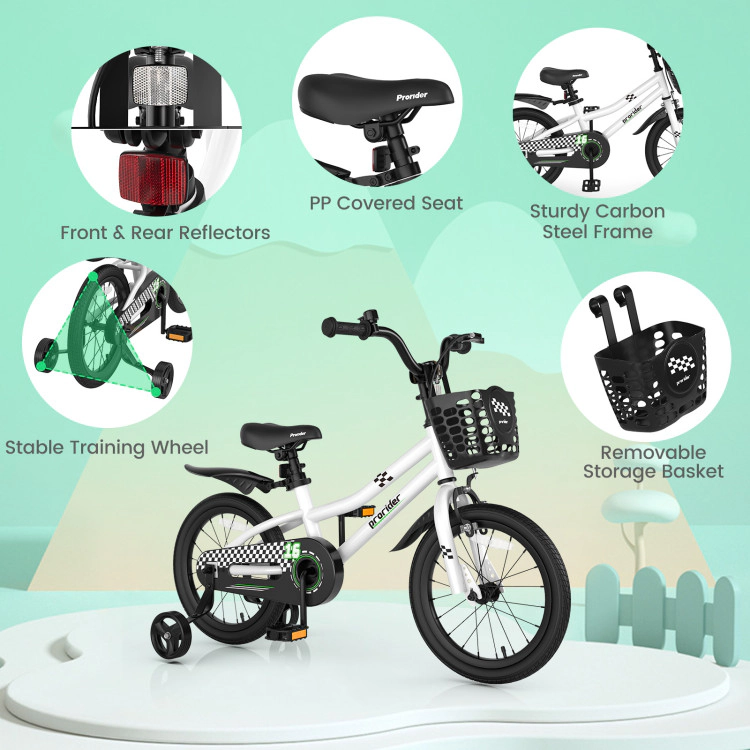 Hivvago 16 Inch Kids Bike with Removable Training Wheels