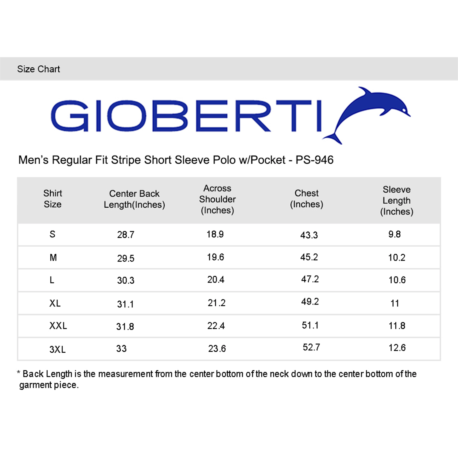 Gioberti Men's Regular Fit Stripe Short Sleeve Polo w/ Pocket