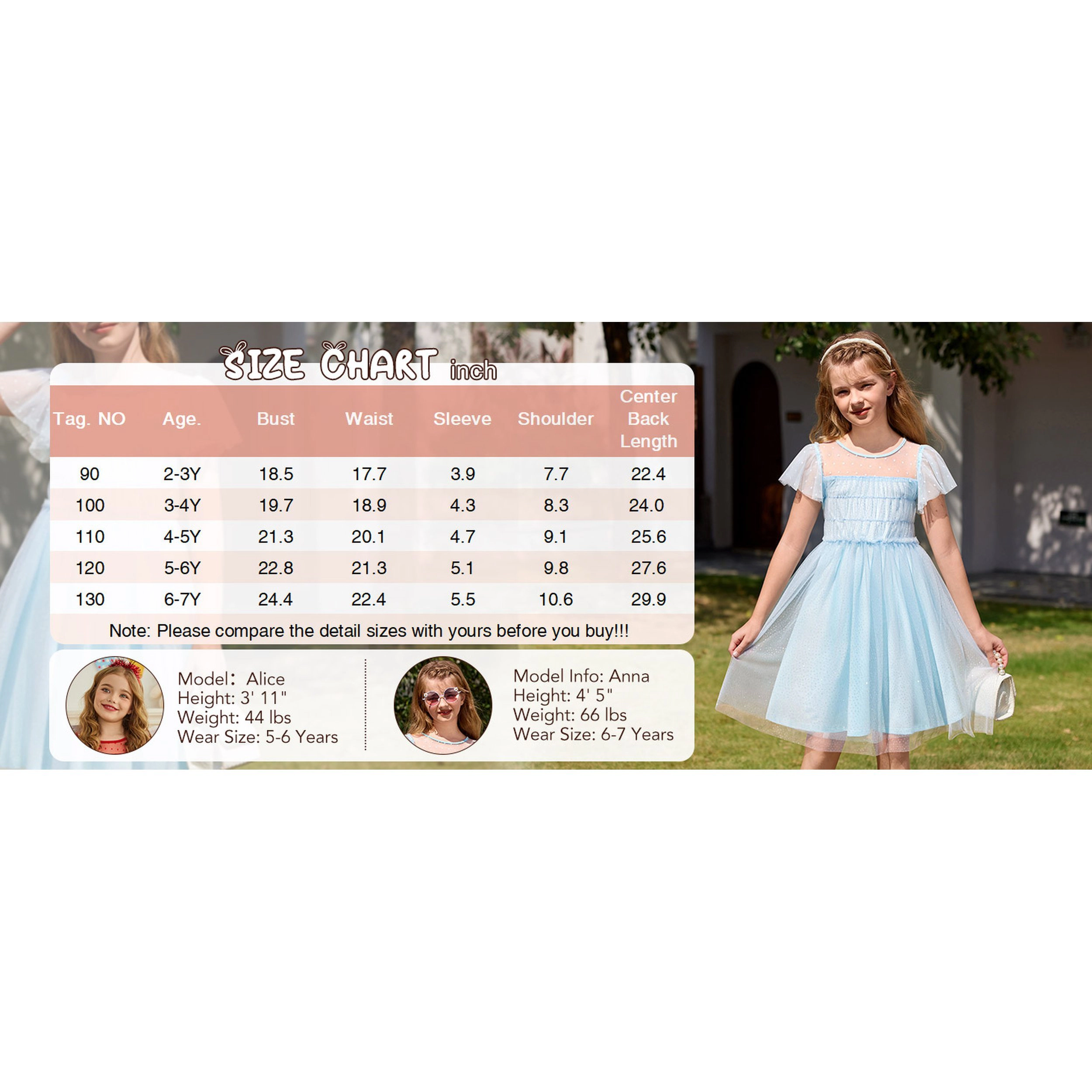Arshiner Dress For Toddler Ruffle Sleeve