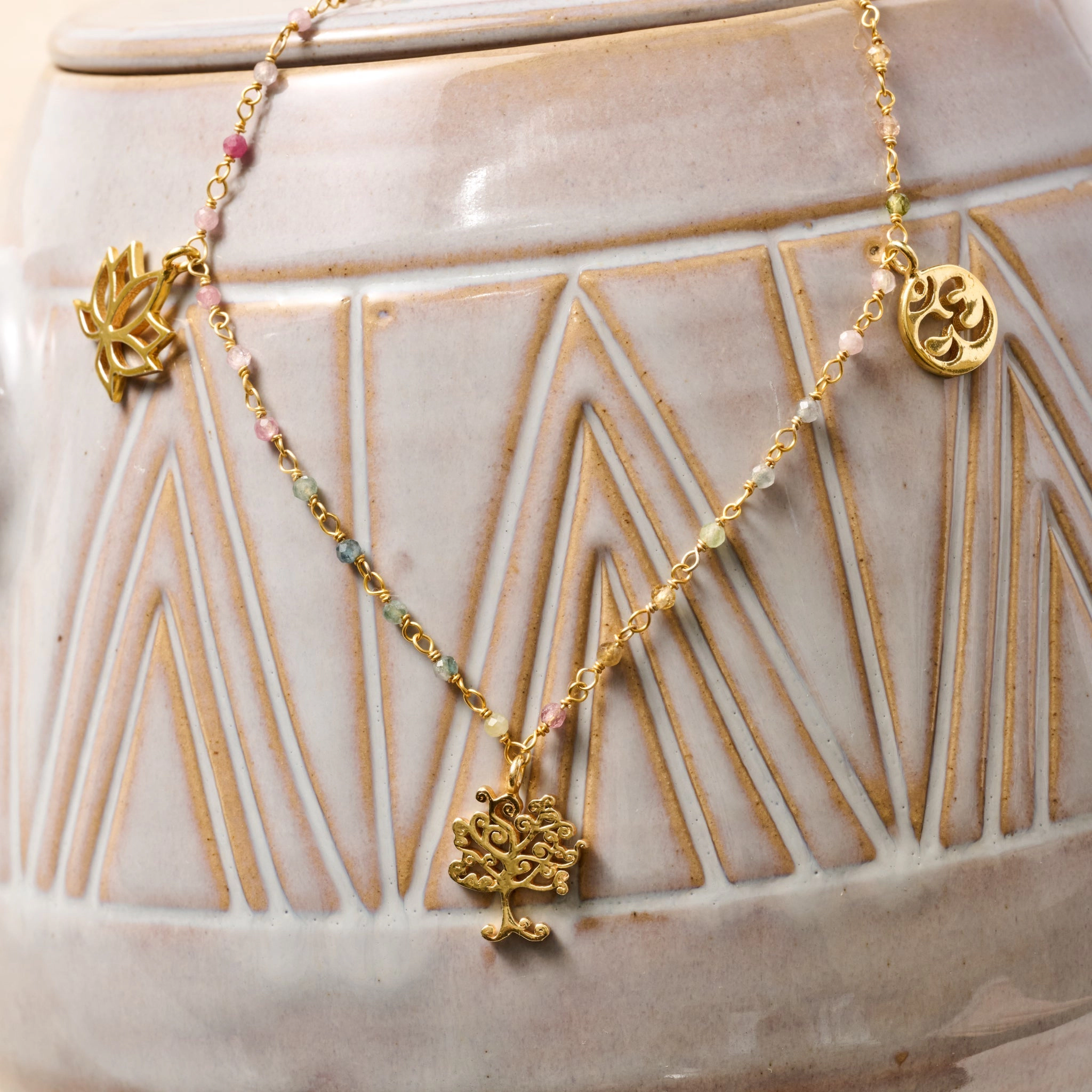 Ten Thousand Villages Good Fortune Charm Necklace