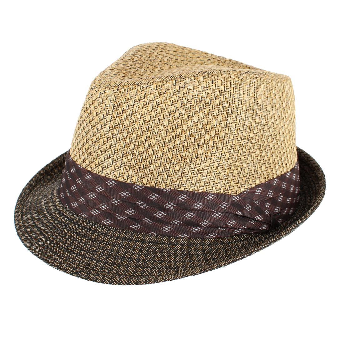 Kenny K Men's Two Tone Fedora with Pleated Band
