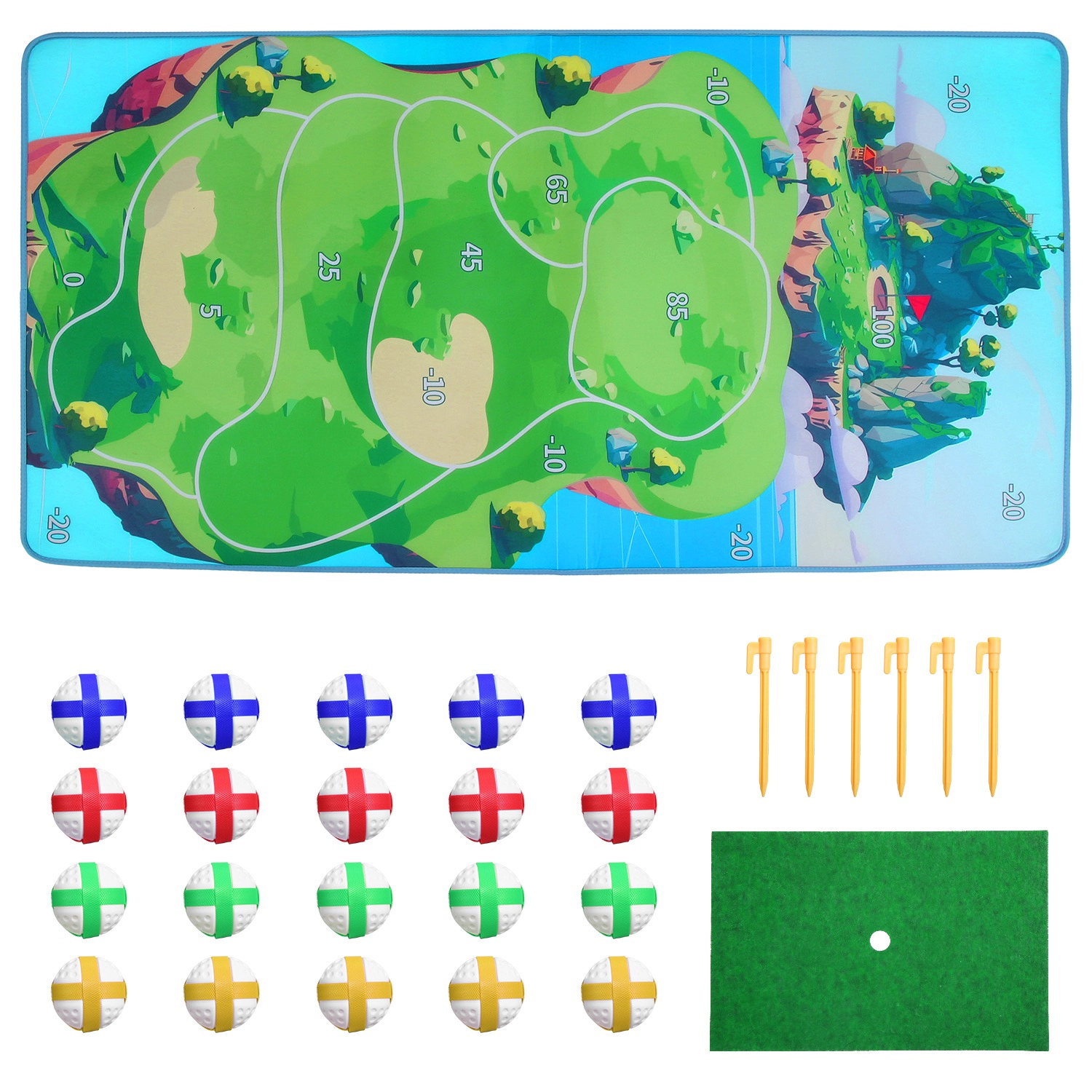 GBruno Indoor Outdoor Golf Practice Mat Game Set