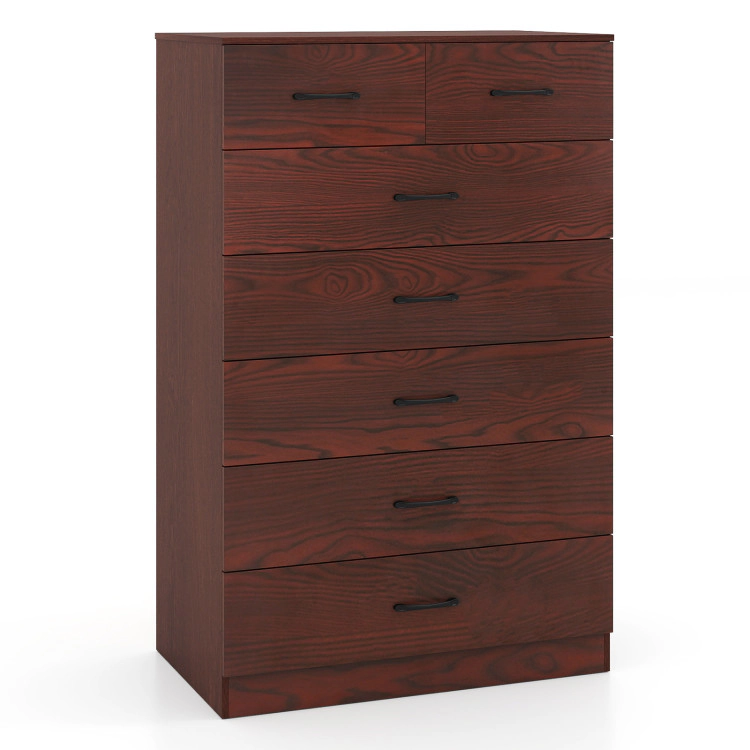 Hivvago 7-Drawer Tall Dresser With Metal Handles And Anti-Tipping Kits