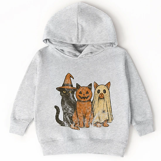 The Juniper Shop - Toddler Hoodie - Halloween Cat Trio