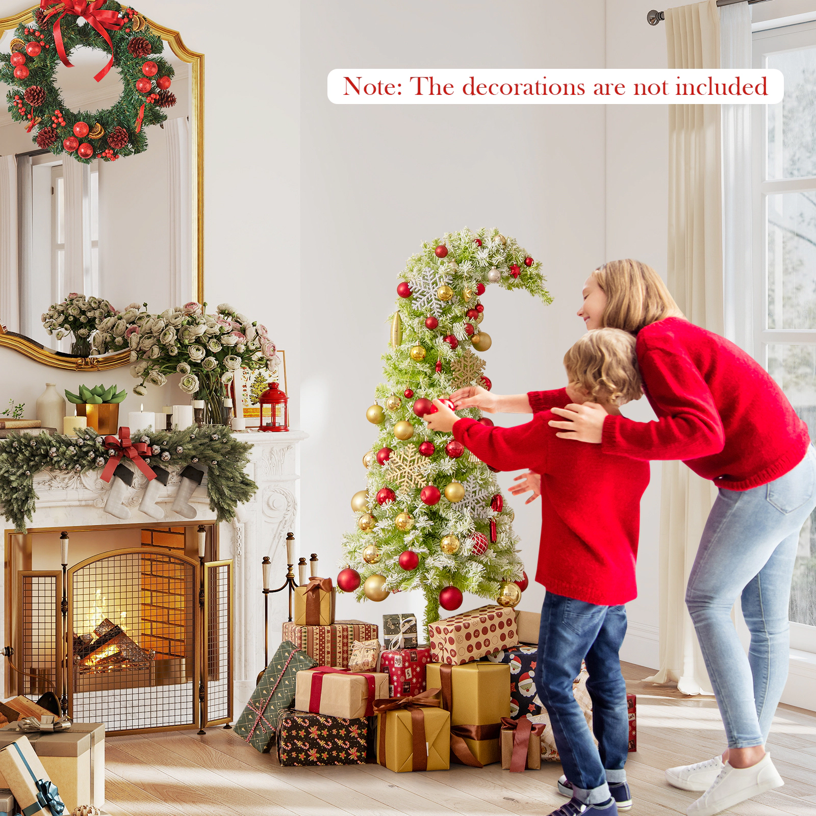 LJG 5/6/7 FT Whimsical Christmas Tree with Bendable Top and 216/290/366 Branch