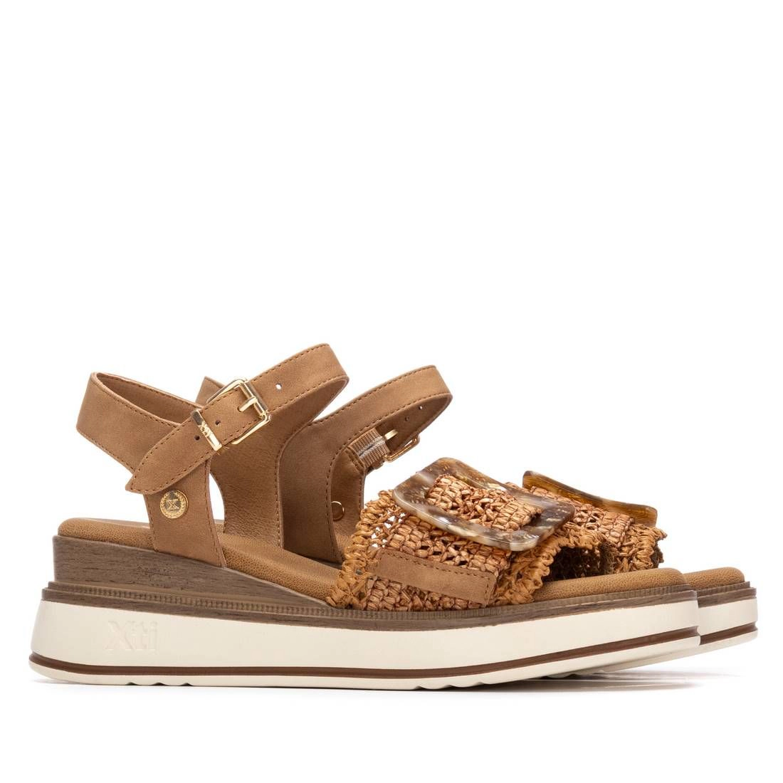 XTI Women sandals ankle-strap wedge
