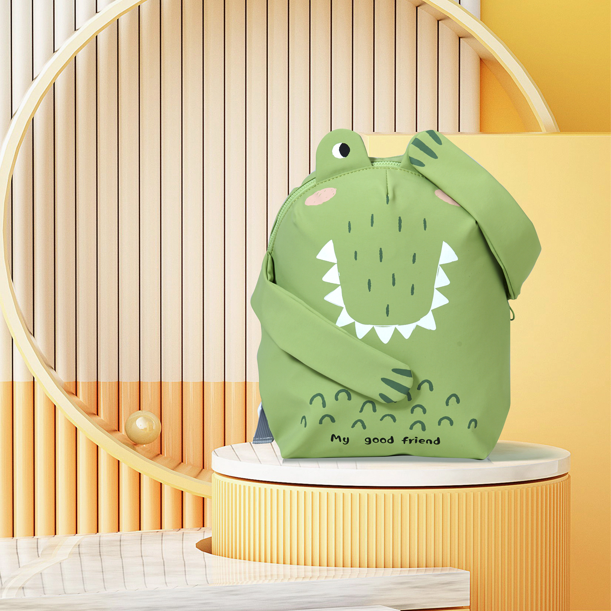 SUNVENO Kids Animal Face Backpack with 3D Ears, Padded Straps, Zip Closure