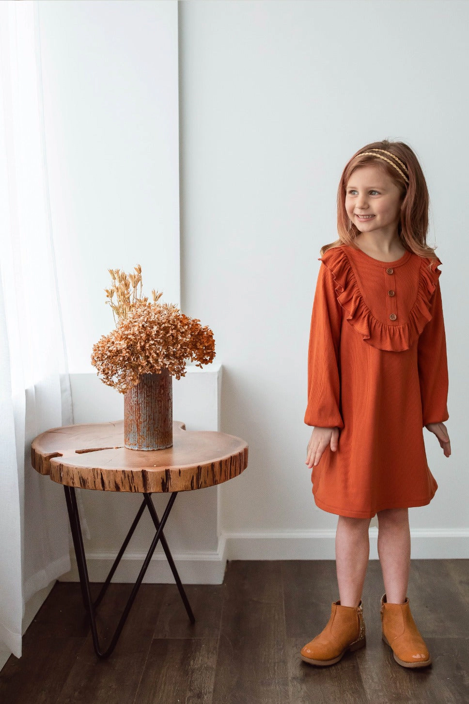 Isobella and Chloe Hopes & Dreams Knit Dress - Orange
