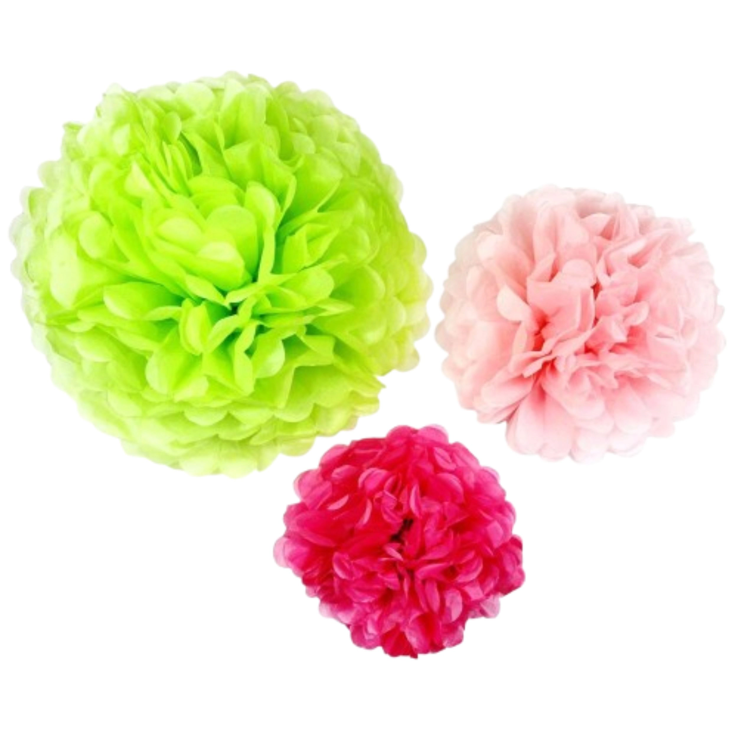 Home Collection 8 Inch Tissue Paper Flower Pom Hanging Decorations Pack of 12