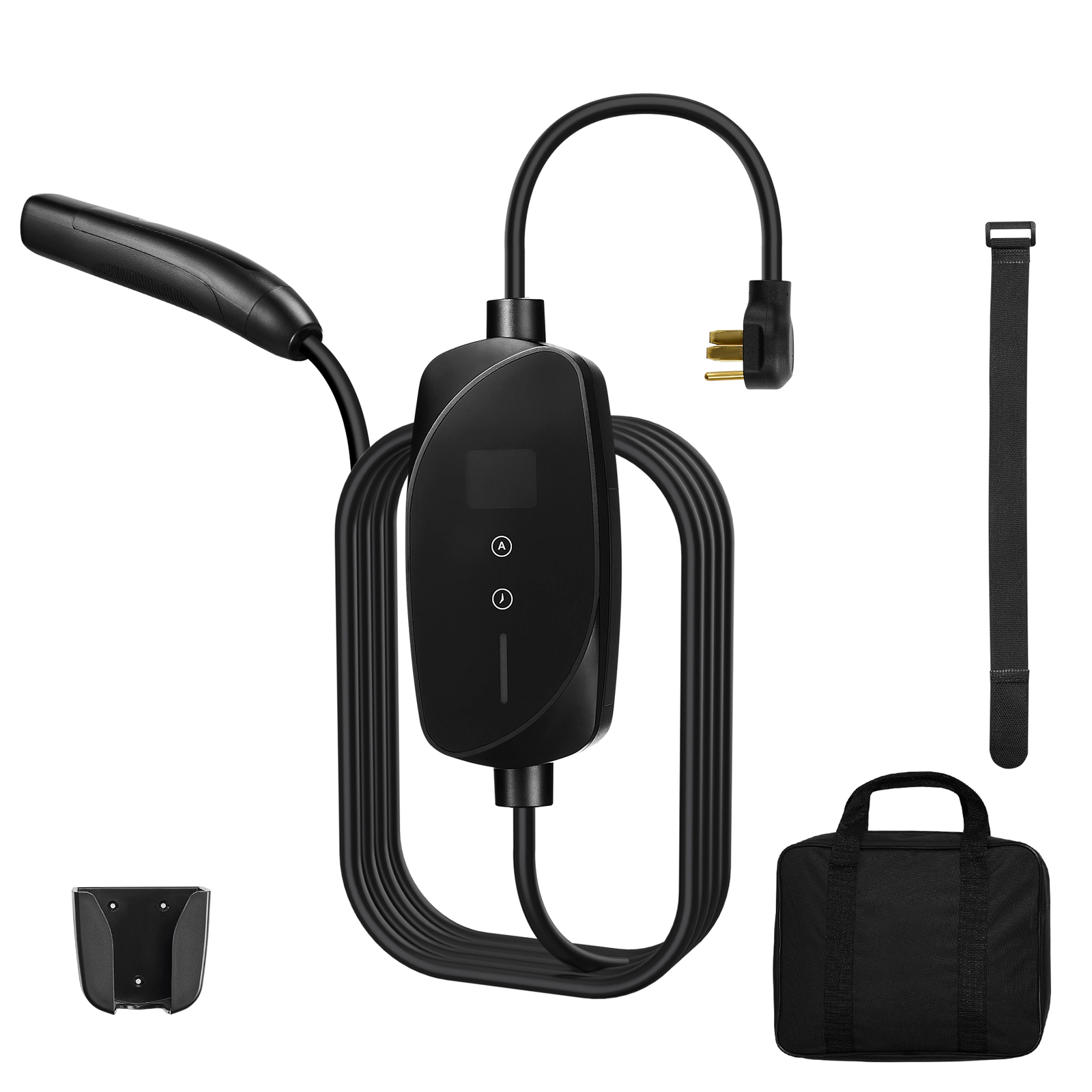 HONGGE Level 2 Tesla Charger Adjustable Current 240V Portable Home Electric Car EV Charger with 25 ft Charging Cable