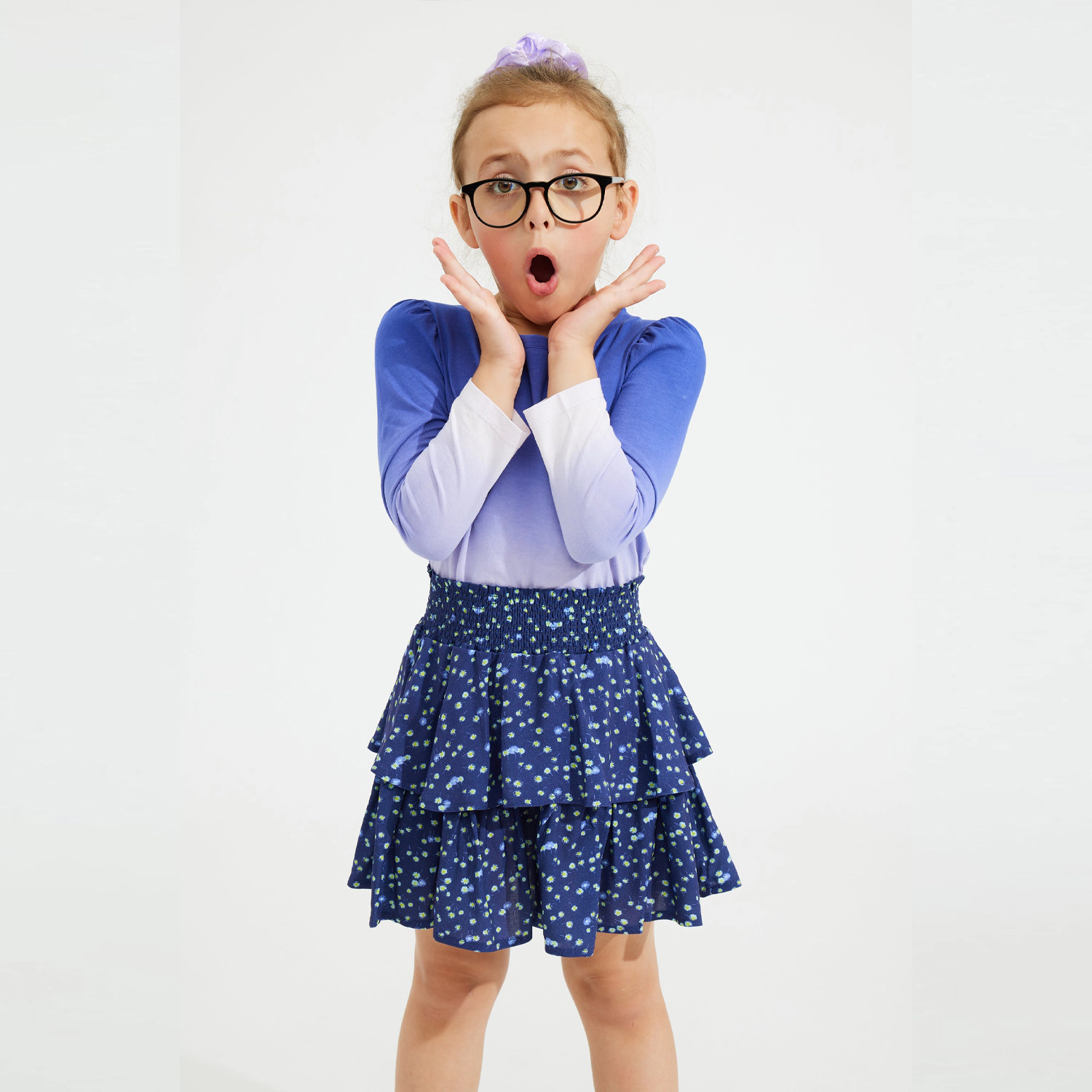 Rockets of Awesome Ditsy Tiered Skirt for Girls