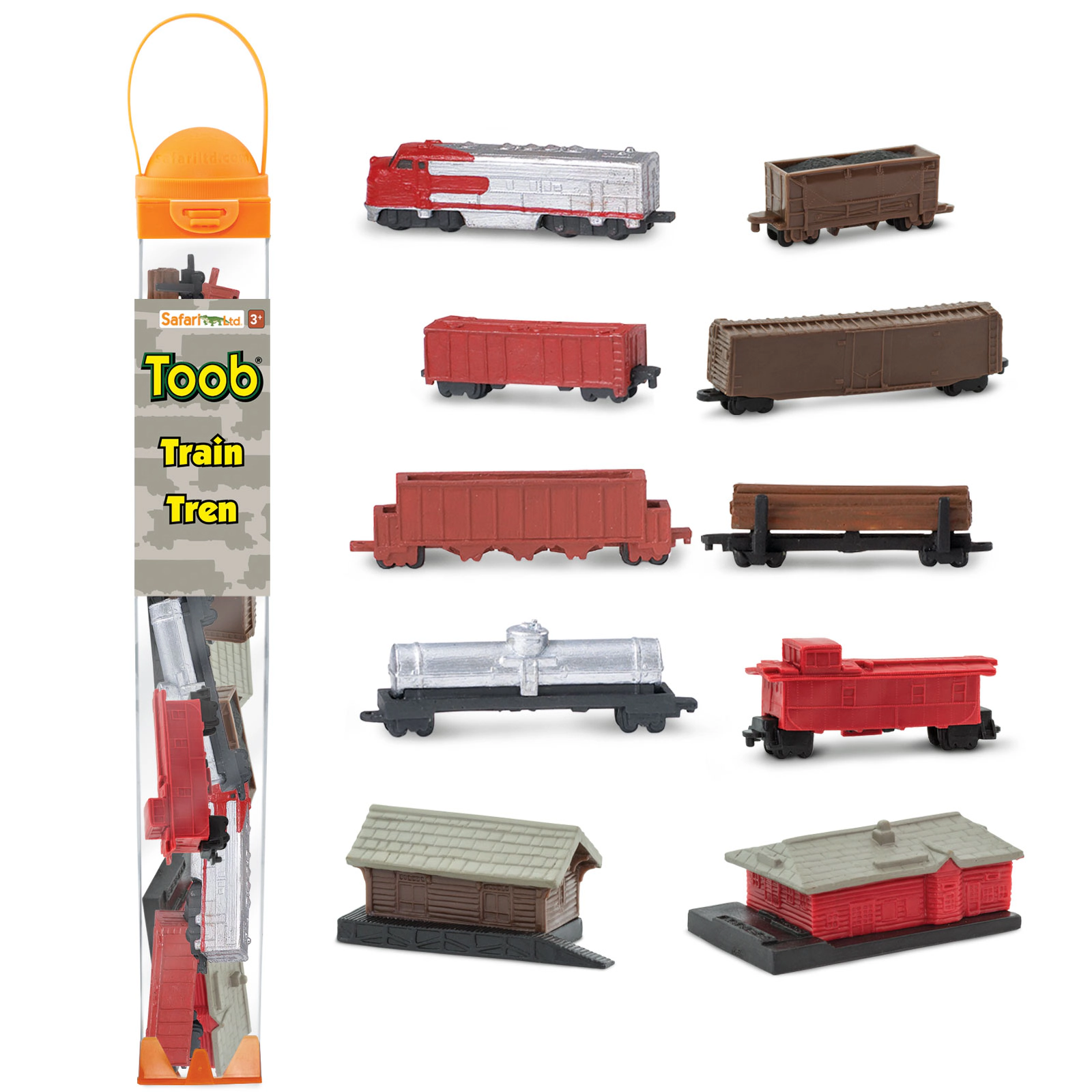 Safari Ltd. - Train TOOB - contains 10 Mini Figurines