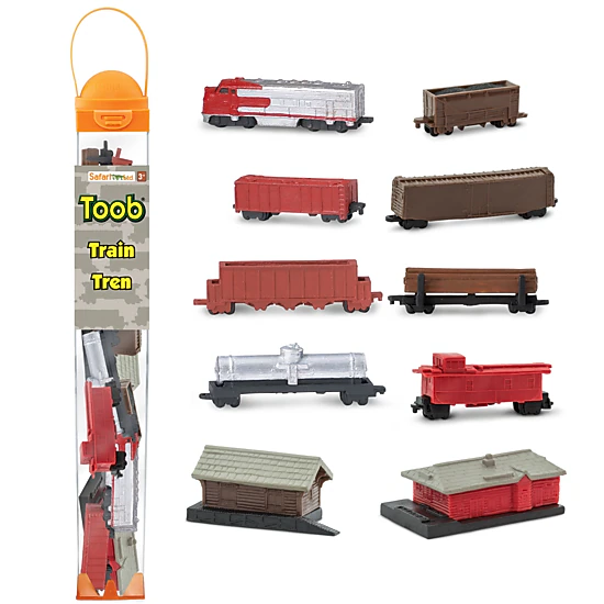 Safari Ltd. - Train TOOB - contains 10 Mini Figurines