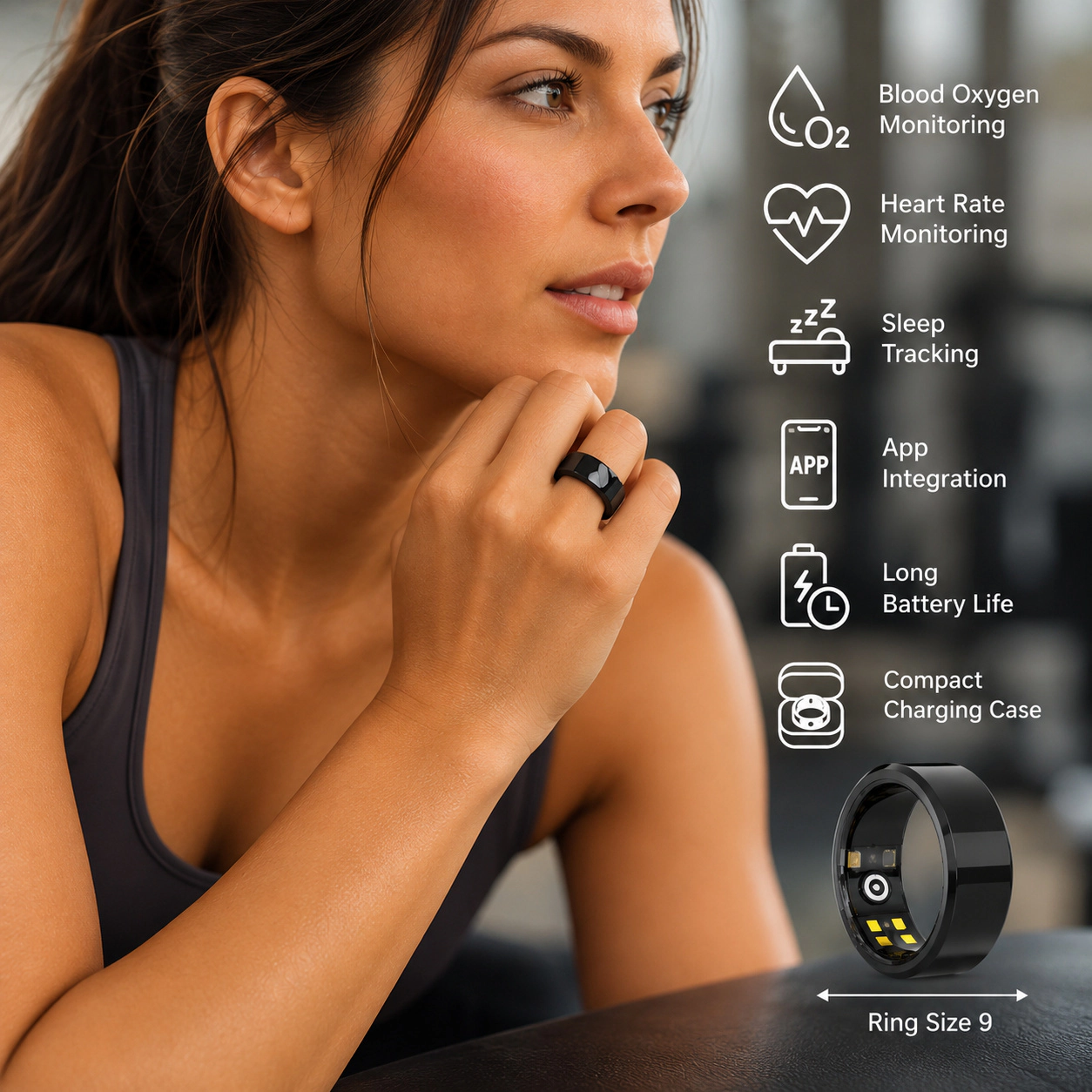 Pursonic Unisex Smart Watch & Wellness Ring Bundle – Bluetooth Calling, Fitness Tracking & 24/7 Health Monitoring