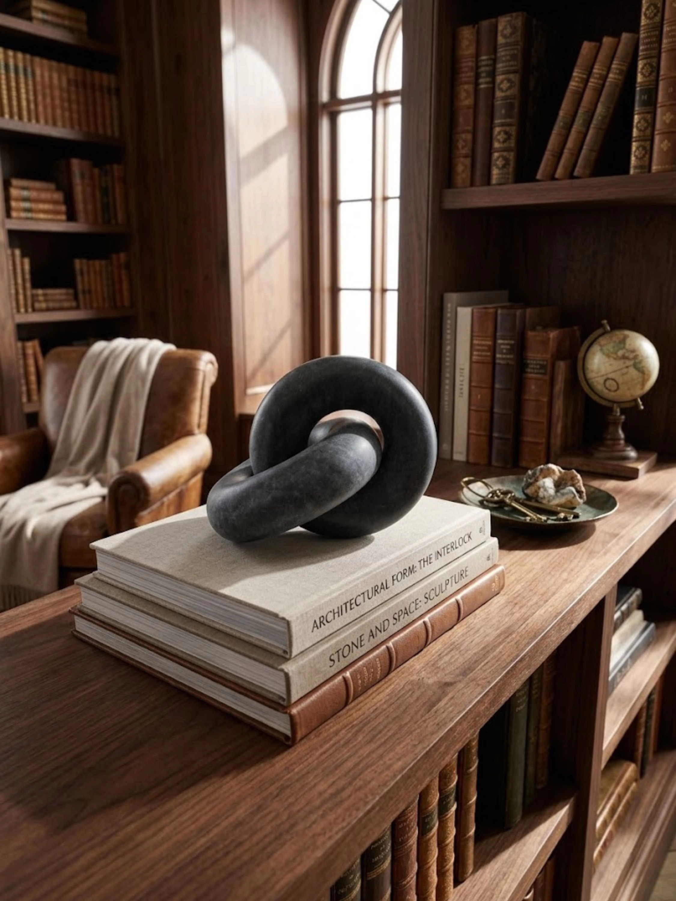 GAURI KOHLI Munich White Marble Knot Sculpture