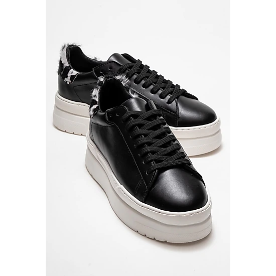 Forever & Always Womens Anabel Leather Platform Sneakers