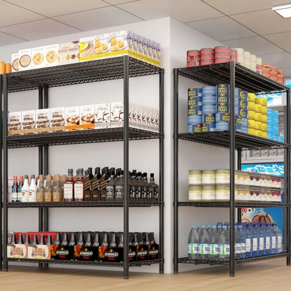 Flynama Heavy Duty Wire Shelving with Wheels 2500LBS NSF Adjustable Steel Rack for Garage Pantry and Commercial Shelving