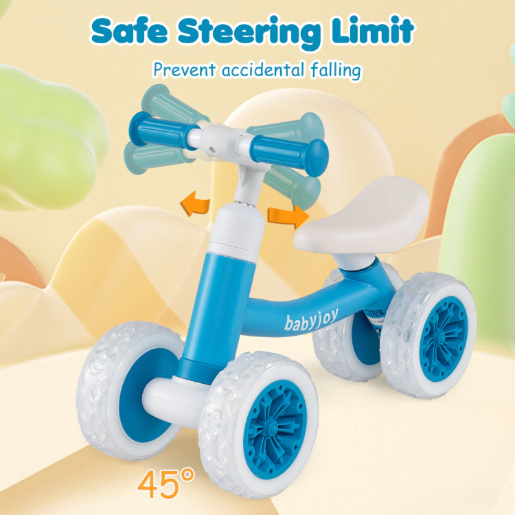 Hivvago Baby Balance Bike with Adjustable Handlebar and Seat Lighting Wheels
