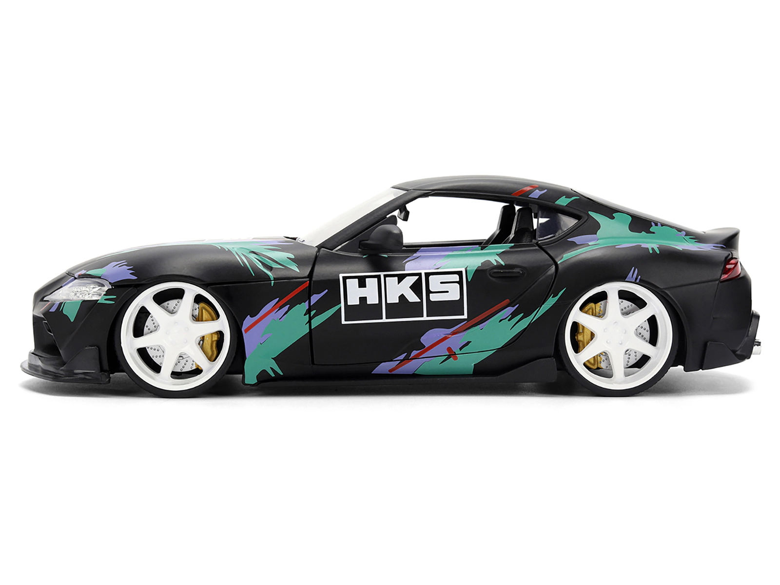Jada 2020 Toyota GR Supra "HKS" Matt Black with Graphics "JDM Tuners" Series 1/24 Diecast Model Car by Jada