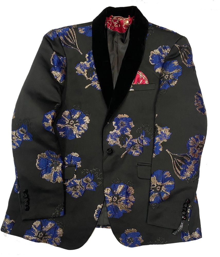 Elie Balleh Boys Slim Fit -Royal Floral Dinner Jacket
