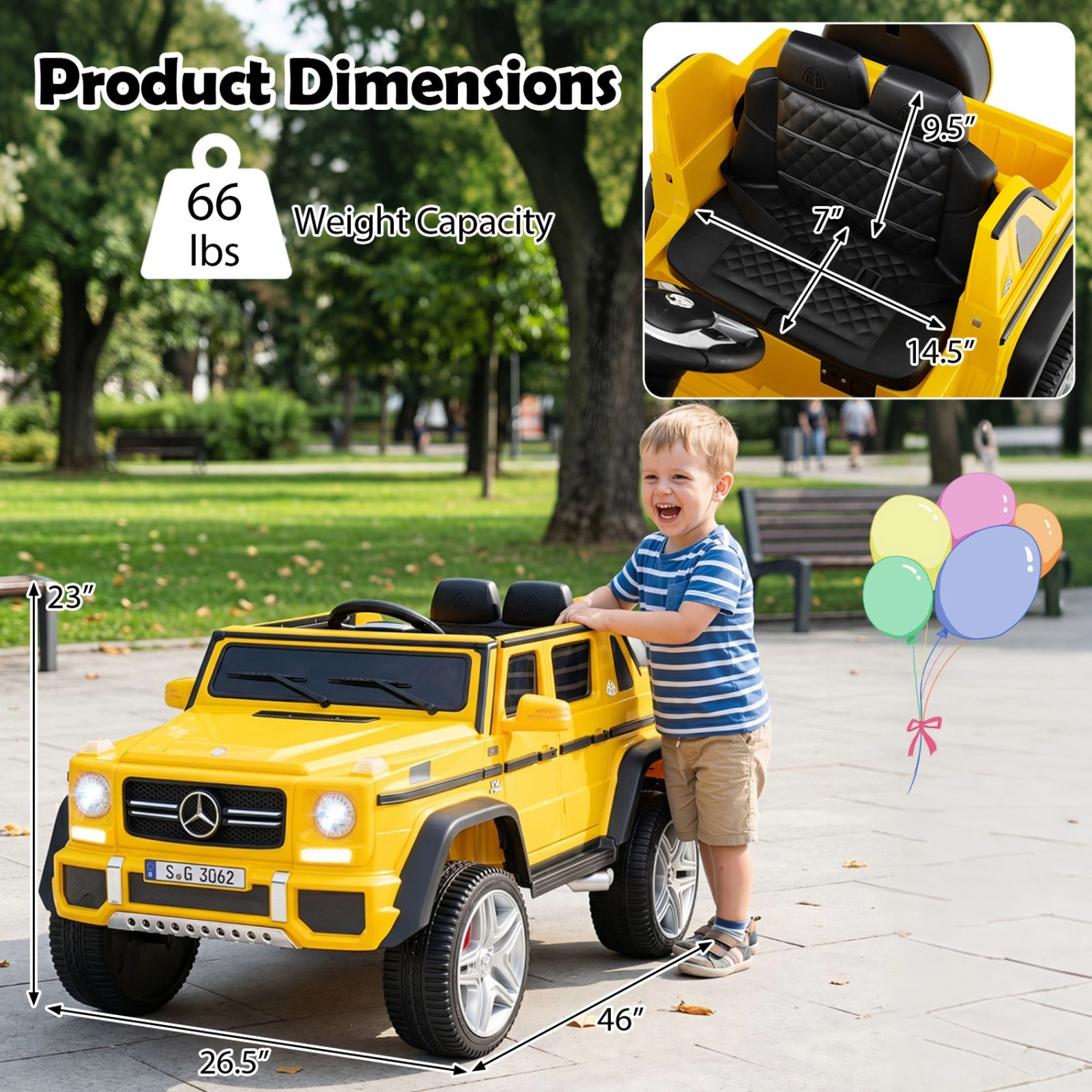 12V Kids Ride On Car Parent Remote Lockable Openable Doors 4-Wheel Spring Suspension Rear Storage Box Ages 3-6 Yellow