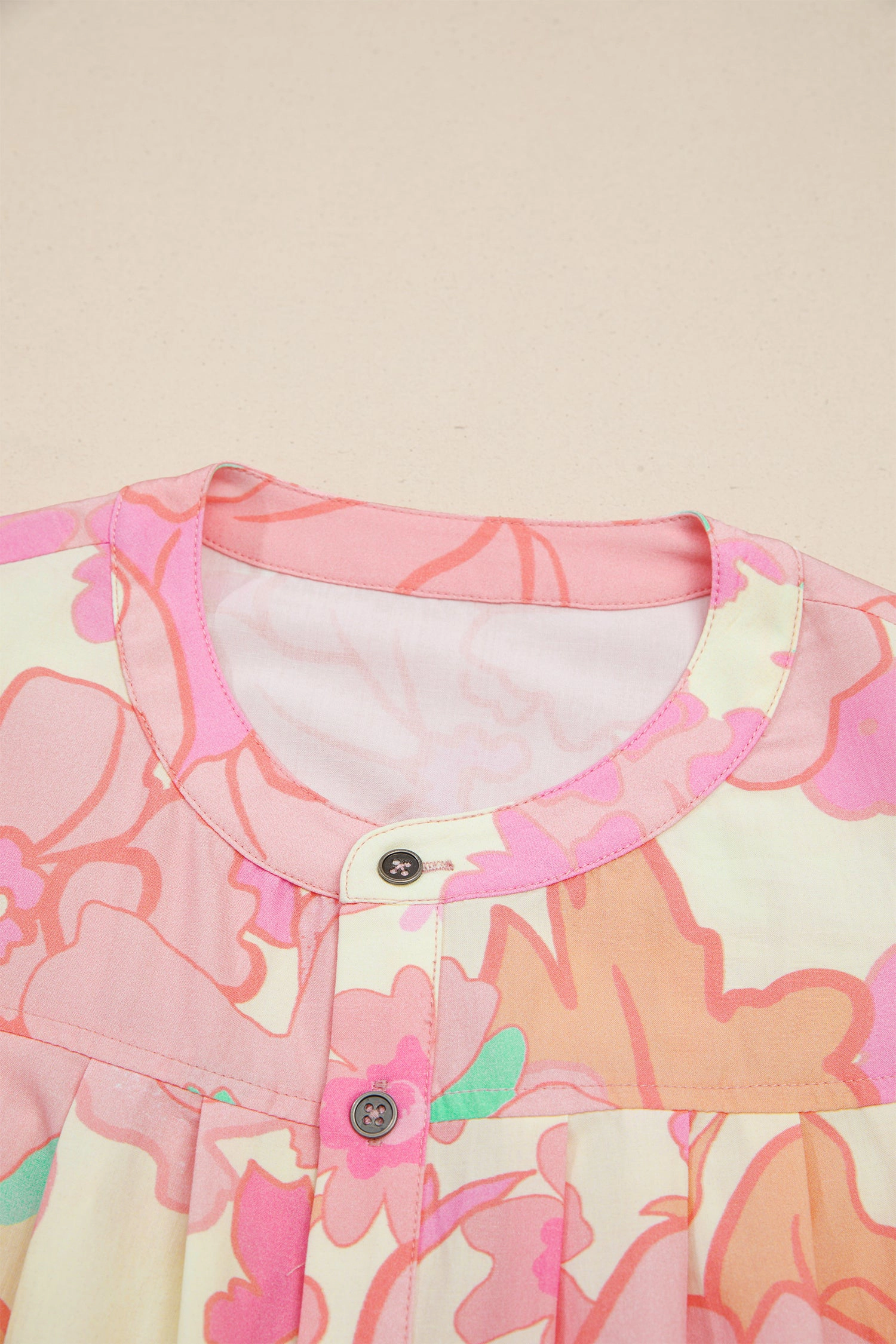 Threaded Pear Brianna Pintuck Short Sleeve Shirt