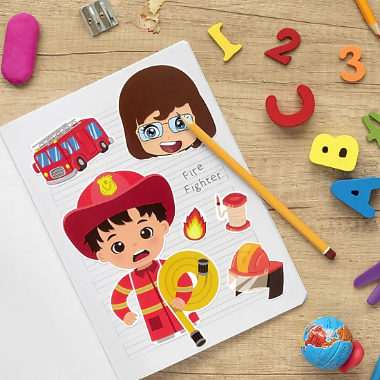 Wrapables Make Your Own Sticker Sheets, DIY Make a Face Animal, Food ...