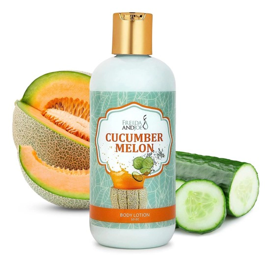 Freida and Joe WomensCucumber Melon   Fragrance Deep Moisturizing Body Lotion in 10oz Bottle