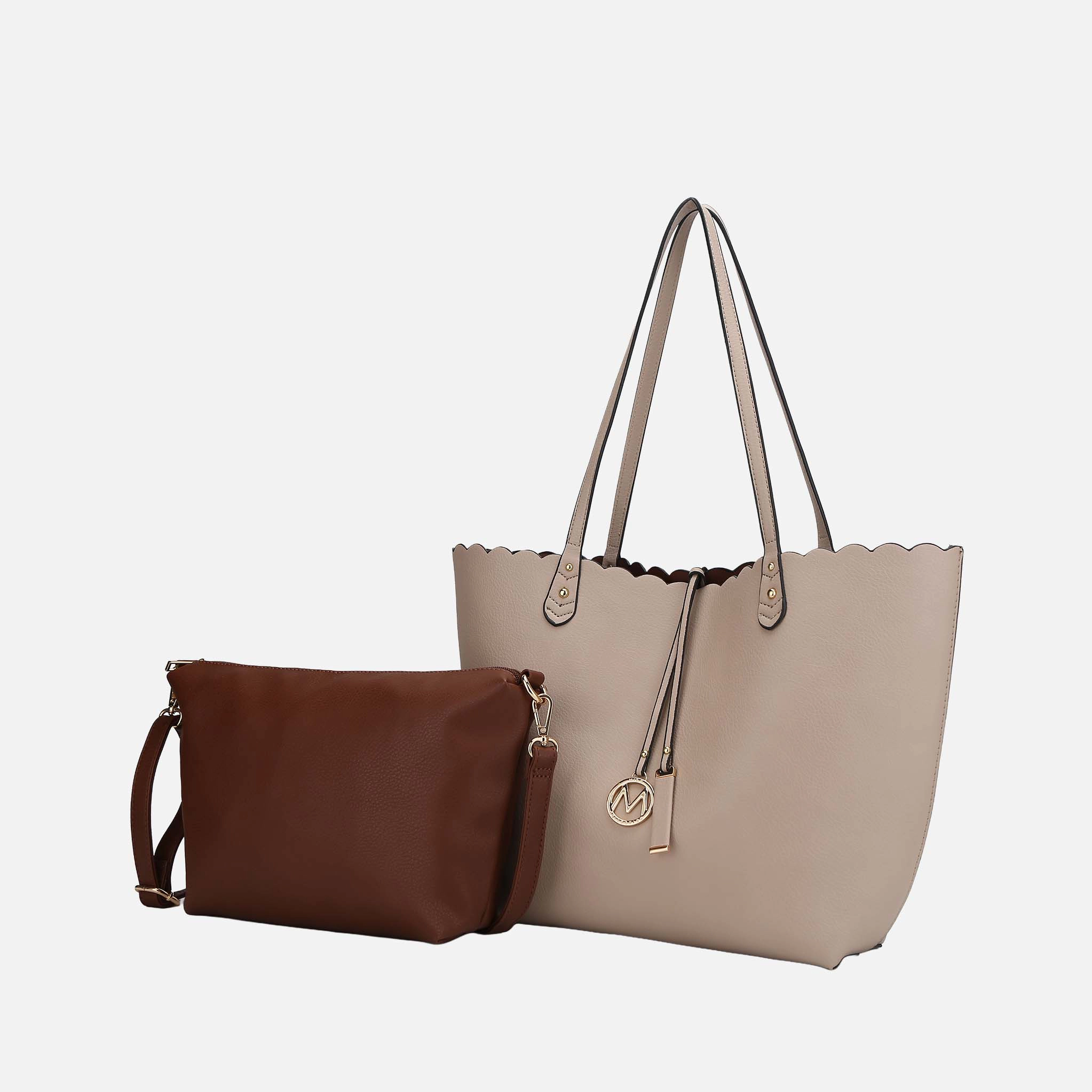 MKF Collection by Mia K Amahia Reversible Vegan Leather Tote with Crossbody Pouch