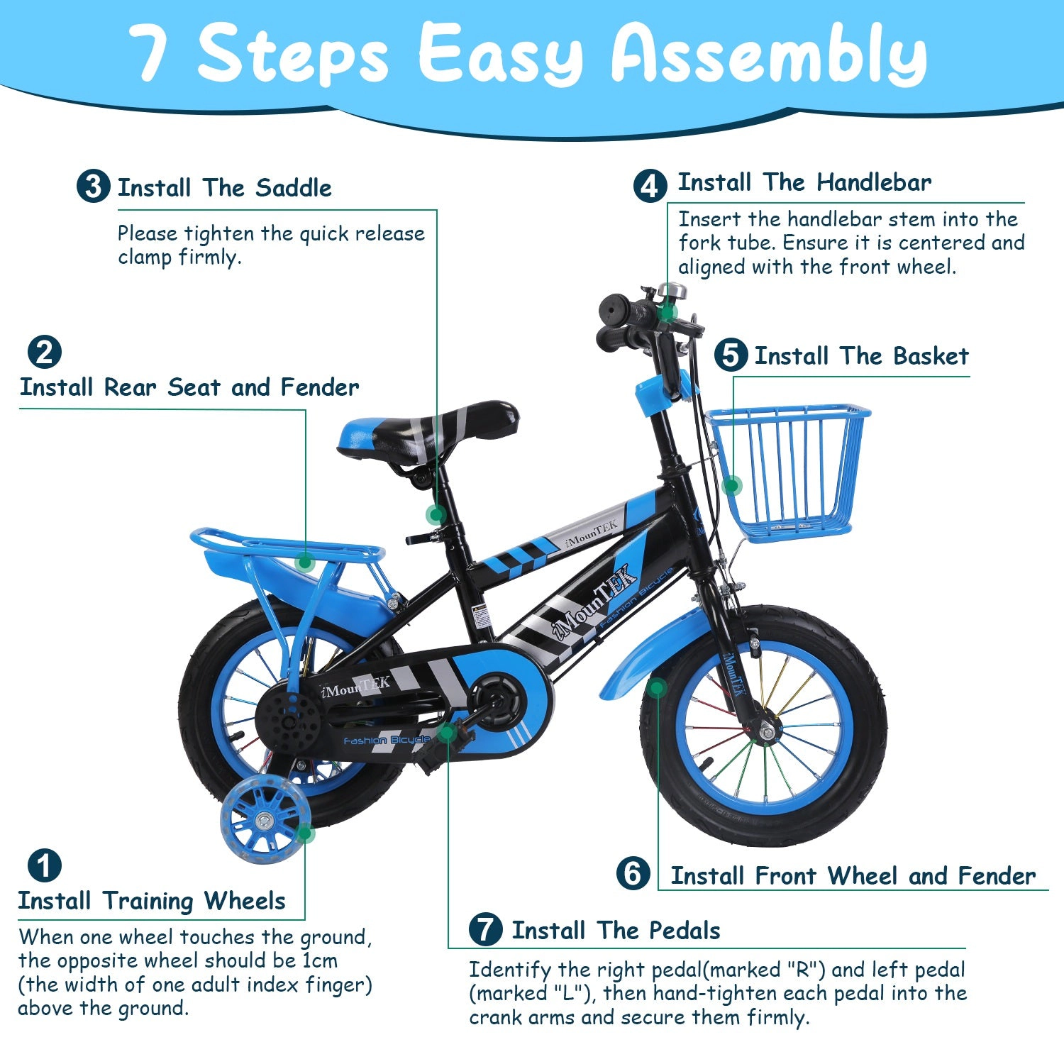 GBruno 12 Kids' Bike With Training Wheels