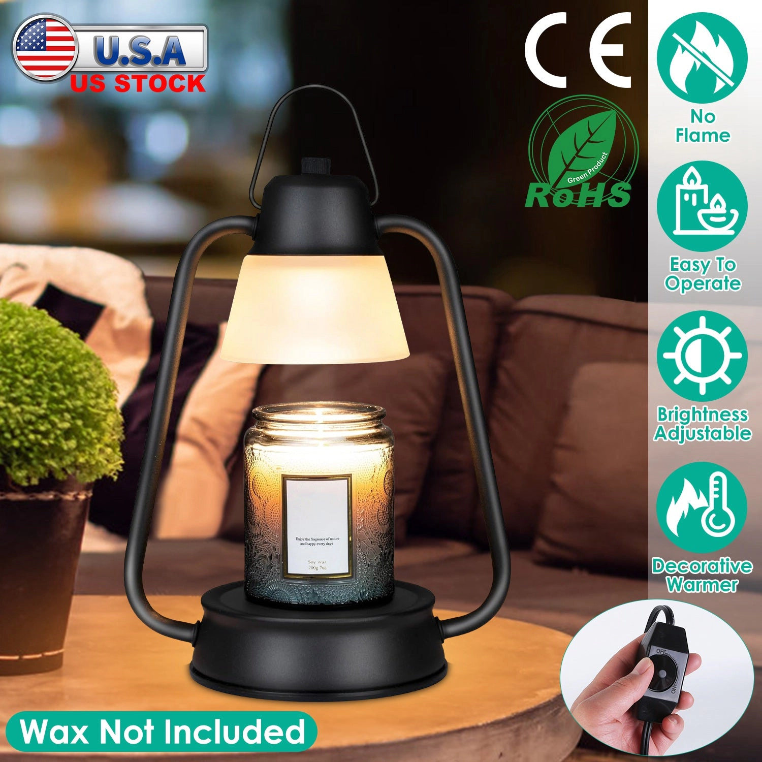 GBruno Dimmable Electric Wax Melt Warmer Lamp