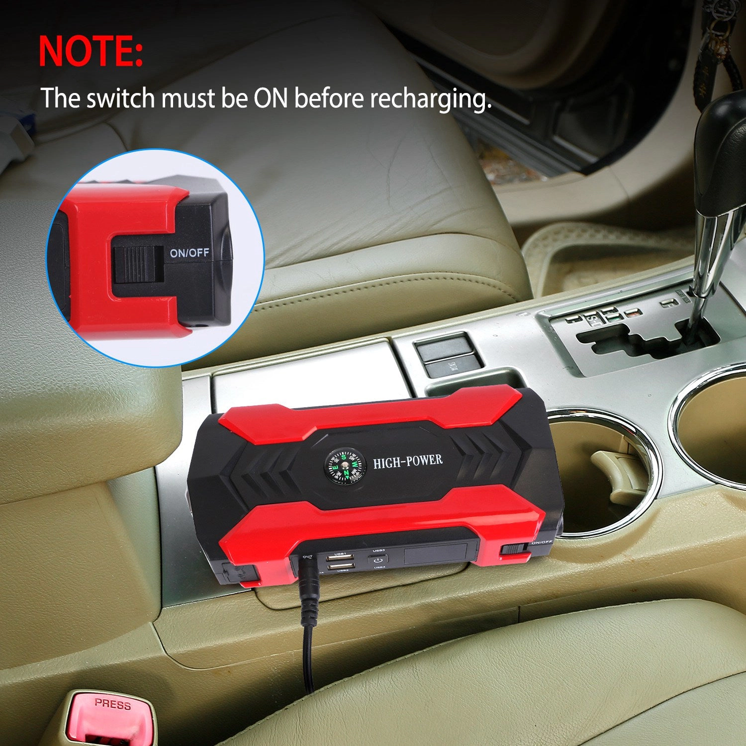 GBruno 800A 28000mAh Car Jump Starter Battery Charger