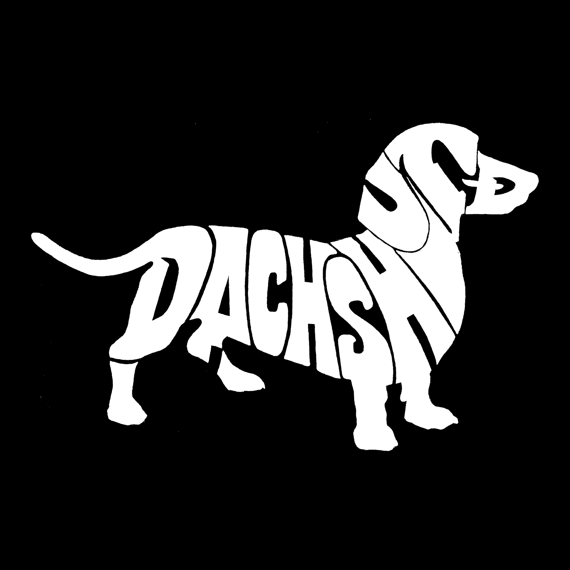 LA Pop Art Dachshund - Women's Word Hooded Sweatshirt