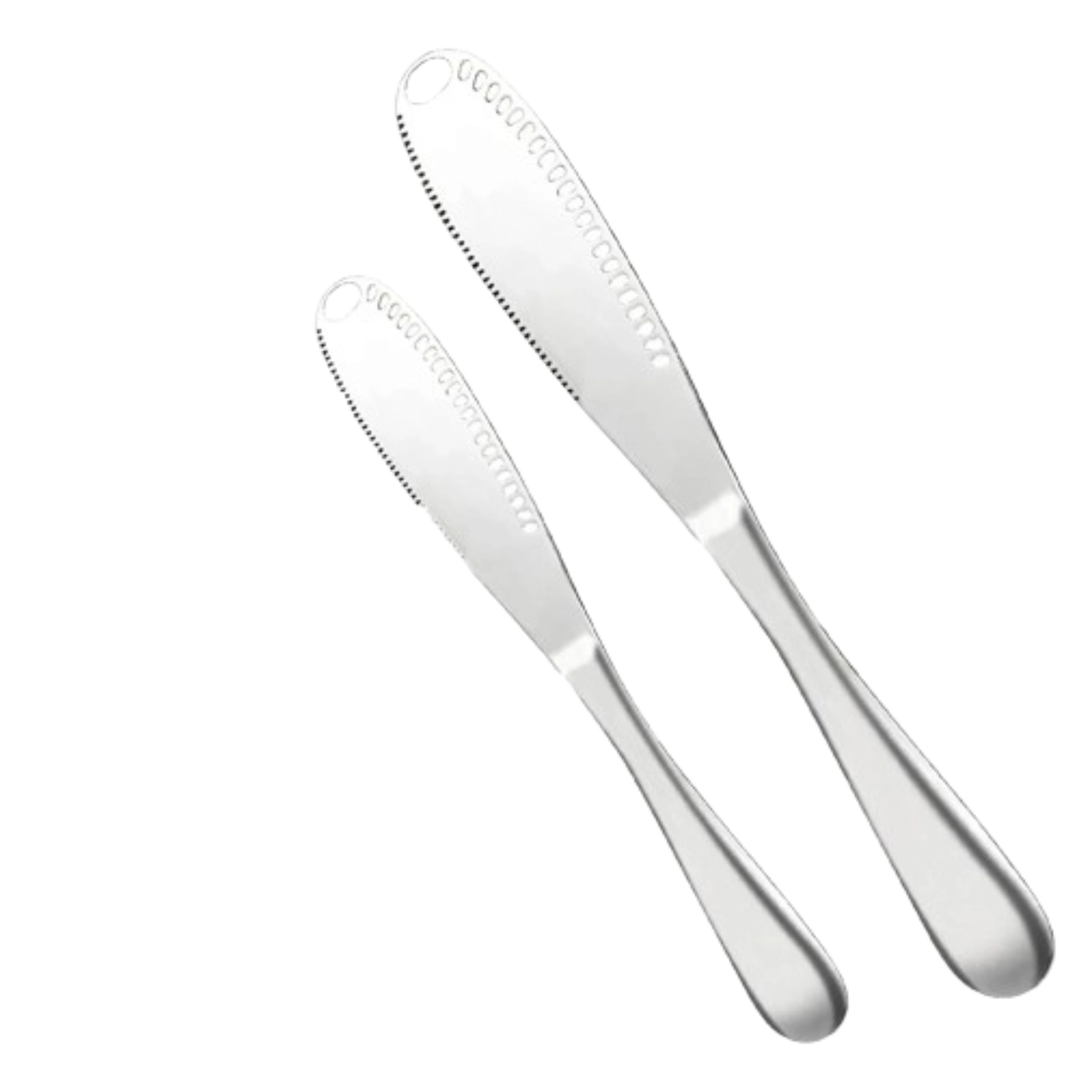 SS Design 2 Pack Stainless Steel Butter Spreader Knives