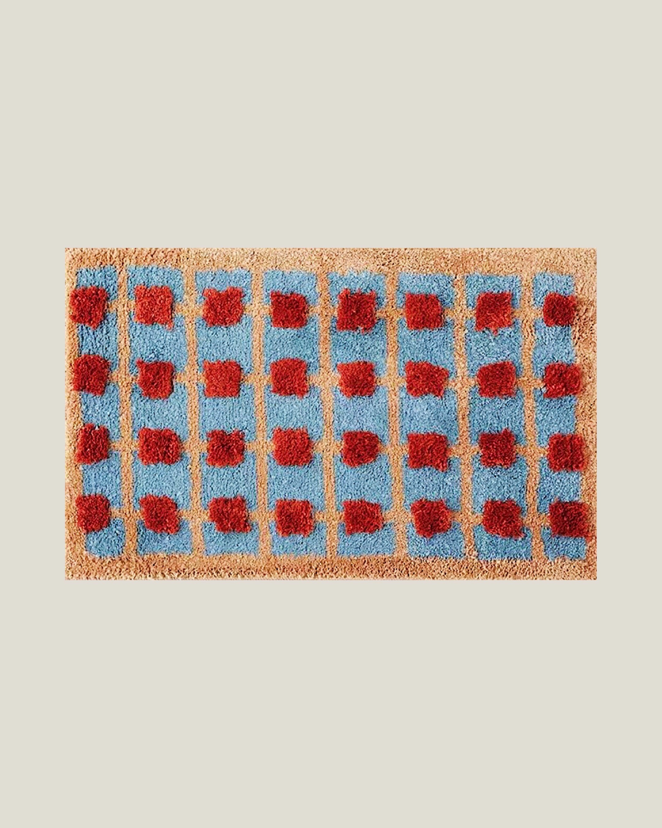 Inspecial Home Soft  Absorbetn Machine Washable Retro Grid Bath Rug