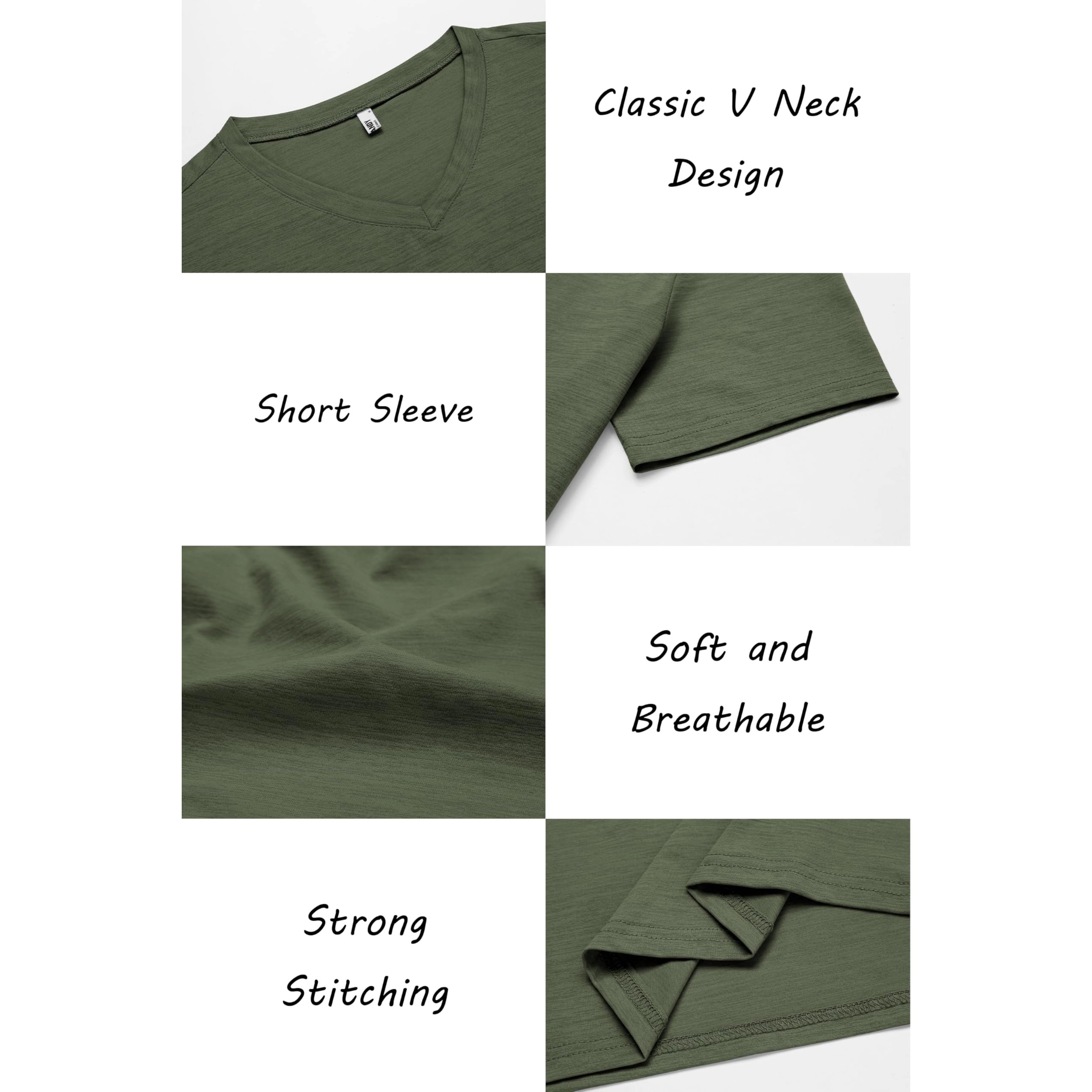 COOFANDY Men's Regular Fit V Neck Short Sleeve T-Shirt