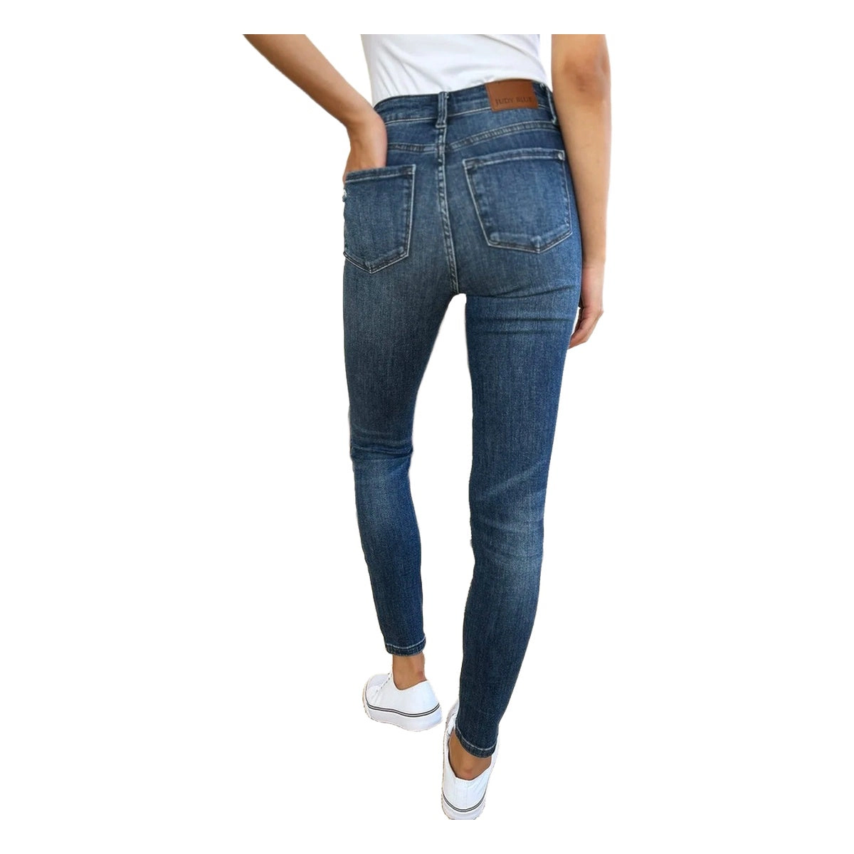 Judy Blue Full Mid Waist Distressed Slim Jeans